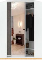 Шкаф-купе Кортекс-мебель Сенатор ШК30 Классика ДСП с зеркалом (белый/береза) картинка