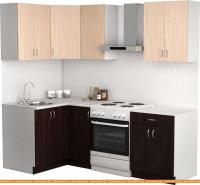 Кухня S-Company Клео лайт 1.2x1.6 левая (венге/дуб молочный) картинка