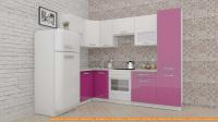 Кухня ВерсоМебель ЭкоЛайт-6 1.2x2.7 левая (белый/лиловый) картинка