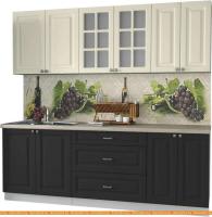 Кухня Интерлиния Мила Деко 2.2 Б (пепел/слоновая кость/травертин серый) картинка