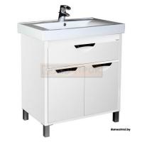 Тумба Aquanet Гретта 75 с двумя дверцами Белый картинка
