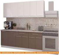 Кухня Кастанье Марта 2.0 (белый глянец/трюфель коричневый) картинка
