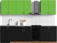 Кухня S-Company Клео колор 2.4 (черный/зеленый) картинка
