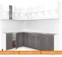 Кухня Кортекс-мебель Корнелия Экстра 1.5x2.6 без столешницы (белый/береза) картинка