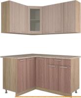 Кухня Интерлиния Мила 12x15 (ясень светлый/ясень темный) картинка