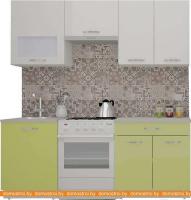 Кухня ВерсоМебель ЭкоЛайт-5 1.9 (белый/лайм) картинка