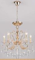 Подвесная люстра Евросвет Collana 10096/5 (золото/прозрачный хрусталь) картинка