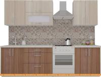 Кухня ВерсоМебель ВерсоЛайн 6-2.1 (ясень шимо светлый/ясень шимо темный) картинка