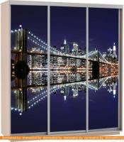 Шкаф-купе Иволанд Трейд K2752-3 (дуб молочный) картинка