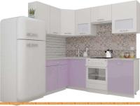 Кухня ВерсоМебель ЭкоЛайт-6 1.4x2.3 левая (белый/вереск) картинка