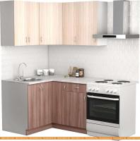 Кухня S-Company Клео лайт 1.2x1.3 левая (ясень шимо темный/ясень шимо светлый) картинка