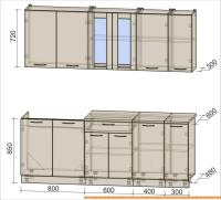 Кухня Интерлиния Мила 21 (антрацит/вудлайн кремовый) картинка