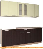 Кухня Интерлиния Мила 21 (салатовый/дуб венге) картинка