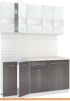 Кухня Кортекс-мебель Корнелия Экстра 1.6м (белый/береза/марсель) картинка