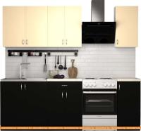 Кухня S-Company Клео лайт 1.8 (черный/песочный) картинка