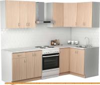 Кухня S-Company Клео лайт 1.2x1.9 правая (дуб молочный/дуб молочный) картинка