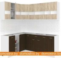Кухня Кортекс-мебель Корнелия Экстра 1.5x1.9 без столешницы (дуб сонома/венге) картинка