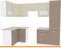 Кухня ВерсоМебель Эко-6 1.2x2.7 левая (латте/бежевый) картинка