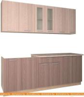 Кухня Интерлиния Мила 21 (ясень светлый/ясень темный) картинка