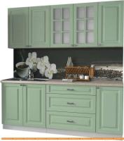 Кухня Интерлиния Мила Деко 2.0 Б (мята/травертин серый) картинка