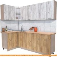 Кухня Интерлиния Мила 12x23 (дуб белый-дуб золотой-дуб бунратти) картинка