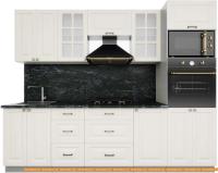 Кухня Интерлиния Мила Деко 2.6 (слоновая кость-слоновая кость-кастилло темный) картинка