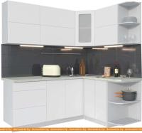 Кухня Интерлиния Мила Матте 1.5x2.0 А правая (белый-белый-опал светлый) картинка