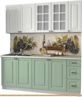 Кухня Интерлиния Мила Деко 1.9 А (мята/белый/опал светлый) картинка