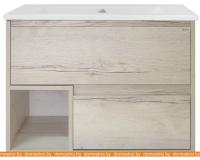 Тумба под умывальник Misty Дунай 75 (дуб белый подв.) П-Ду01075-31541Я картинка