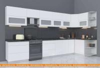 Кухня Интерлиния Мила Матте 1.5x3.9 Б правая (белый-белый-кастилло темный) картинка