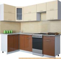 Кухня Интерлиния Мила Gloss 50-12x24 (ваниль/шоколад глянец) картинка