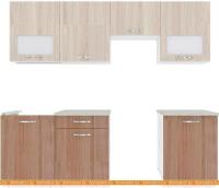 Кухня ВерсоМебель Эко-5 2.3 (ясень шимо светлый/ясень шимо темный) картинка