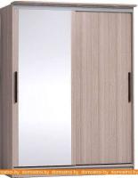 Шкаф-купе Глазов Strike 1600 ЛДСП с зеркалом (ясень шимо светлый) картинка