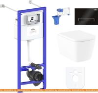 Унитаз Lavinia Boho Relfix Aveo Rimless 7 в 1 87050214 (черное стекло) картинка