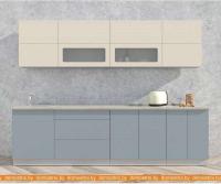 Кухня Интерлиния Мила Матте 2.8 А (слоновая кость/океан/опал светлый) картинка