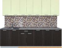 Кухня Интерлиния Мила Лайт 2.6 (салатовый/дуб венге) картинка