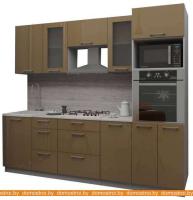 Кухня Интерлиния Мила Gloss 2.5 (капучино-капучино) картинка