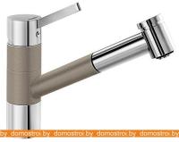 Смеситель Blanco Tivo-S Silgranit (хром/серый беж) 517619 картинка