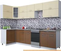 Кухня Интерлиния Мила Gloss 50-12x30 (ваниль/шоколад глянец) картинка