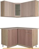 Кухня Интерлиния Мила 12x14 (ясень (светлый/ясень темный) картинка