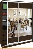 Шкаф-купе Кортекс-мебель Сенатор ШК10 Геометрия ДСП с зеркалом (венге) картинка