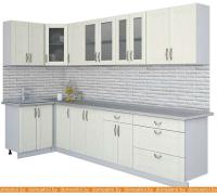 Кухня Интерлиния Мила Крафт 1.2x3.2 (дуб снежный) картинка