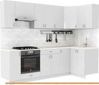 Кухня S-Company Клео глоcс 1.2x2.6 правая (белый глянец/белый глянец) картинка