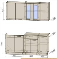 Кухня Интерлиния Мила 18 (антрацит/вудлайн кремовый) картинка