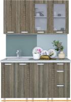 Кухня Интерлиния Арт Мила 14 (дуб сонома темный) картинка