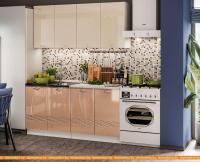 Кухня МК Стиль Бриз Виола Нео 1.6 м (ваниль глянец/кофе с молоком) картинка