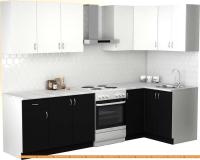 Кухня S-Company Клео лайт 1.2x2.2 правая (черный/белый) картинка