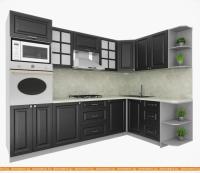 Кухня Интерлиния Мила Деко 1.68x2.8 правая (пепел-пепел-опал светлый) картинка