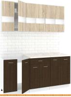 Кухня Кортекс-мебель Корнелия Экстра 1.7м (дуб сонома/венге/мадрид) картинка