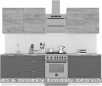 Кухня Интермебель Микс Топ-6 2.1м (дуб крафт золотой-графит серый-ателье светлое) картинка